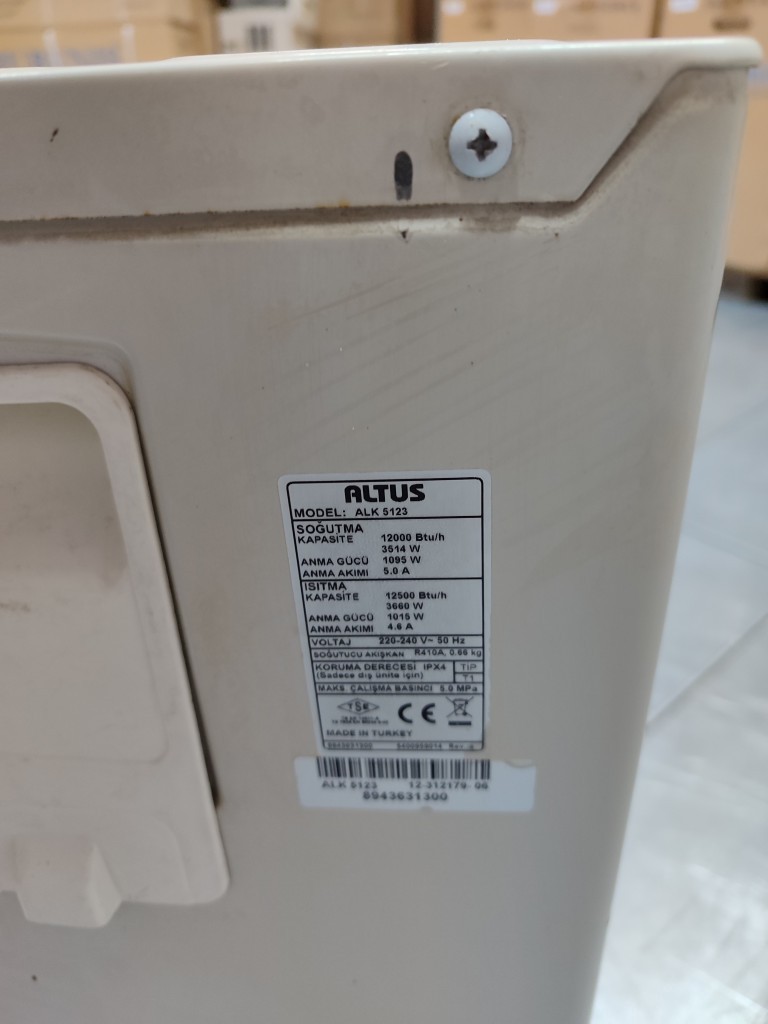 Altus 12000 Btu On-Off Klima görsel 3